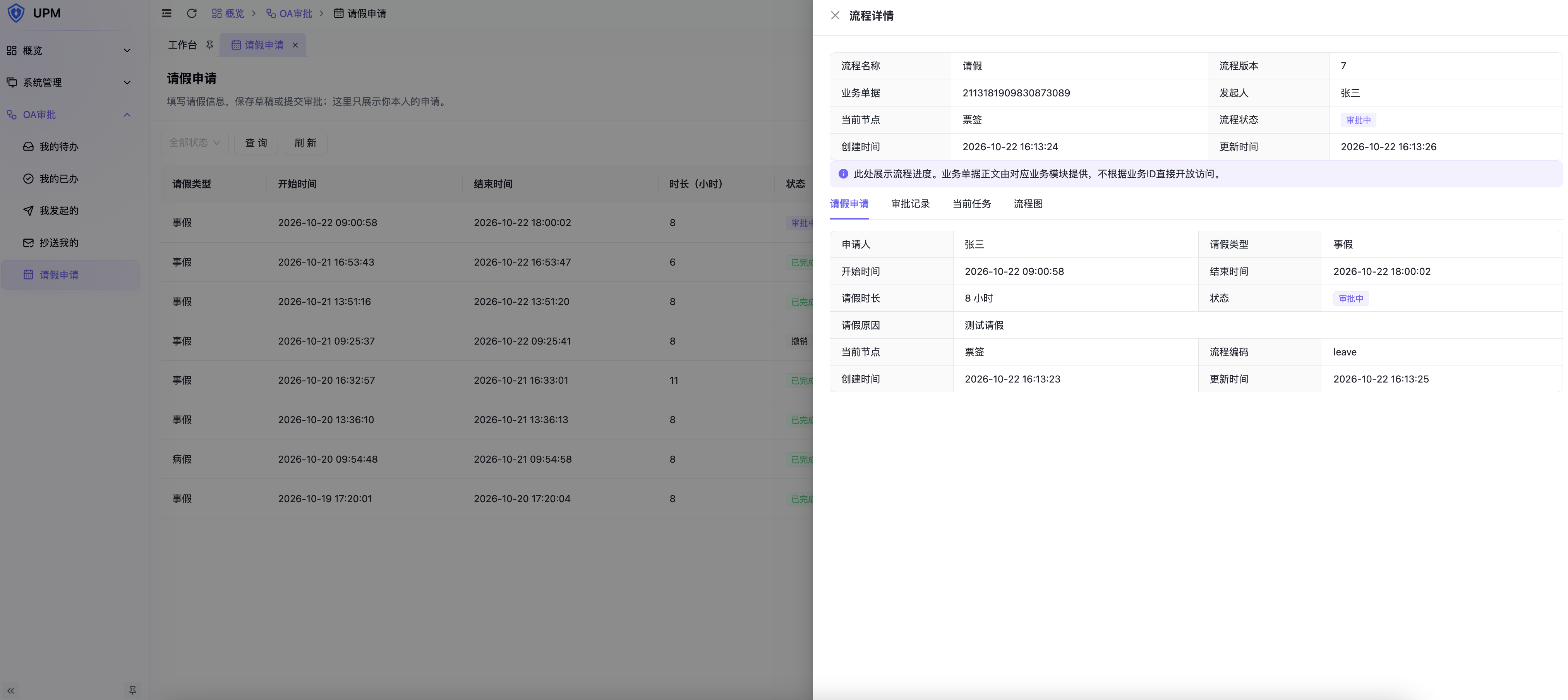 请假提交流程详情
